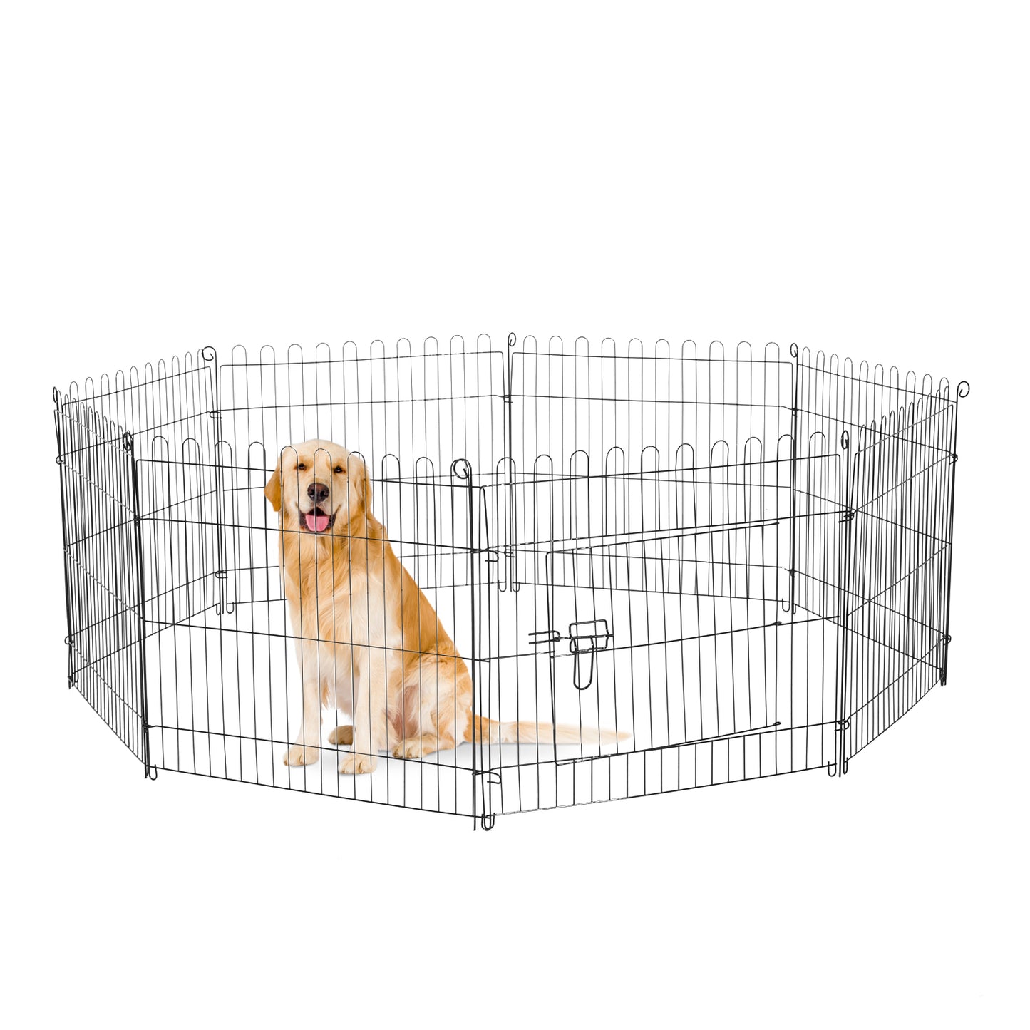 PawHut 24inch Foldable Metal Exercise Pet Playpen Yard Dog Puppy