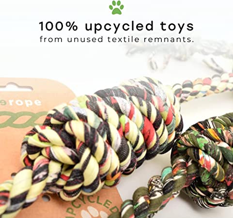 Rerope Medium Looper Upcycled Fabric Rope Dog Toys