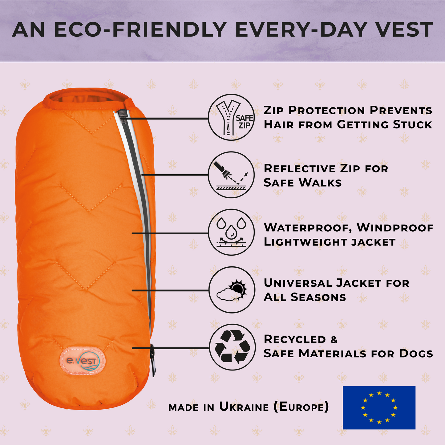 Sustainable Eco-Friendly Dog Jacket / Vest - Made in Ukraine