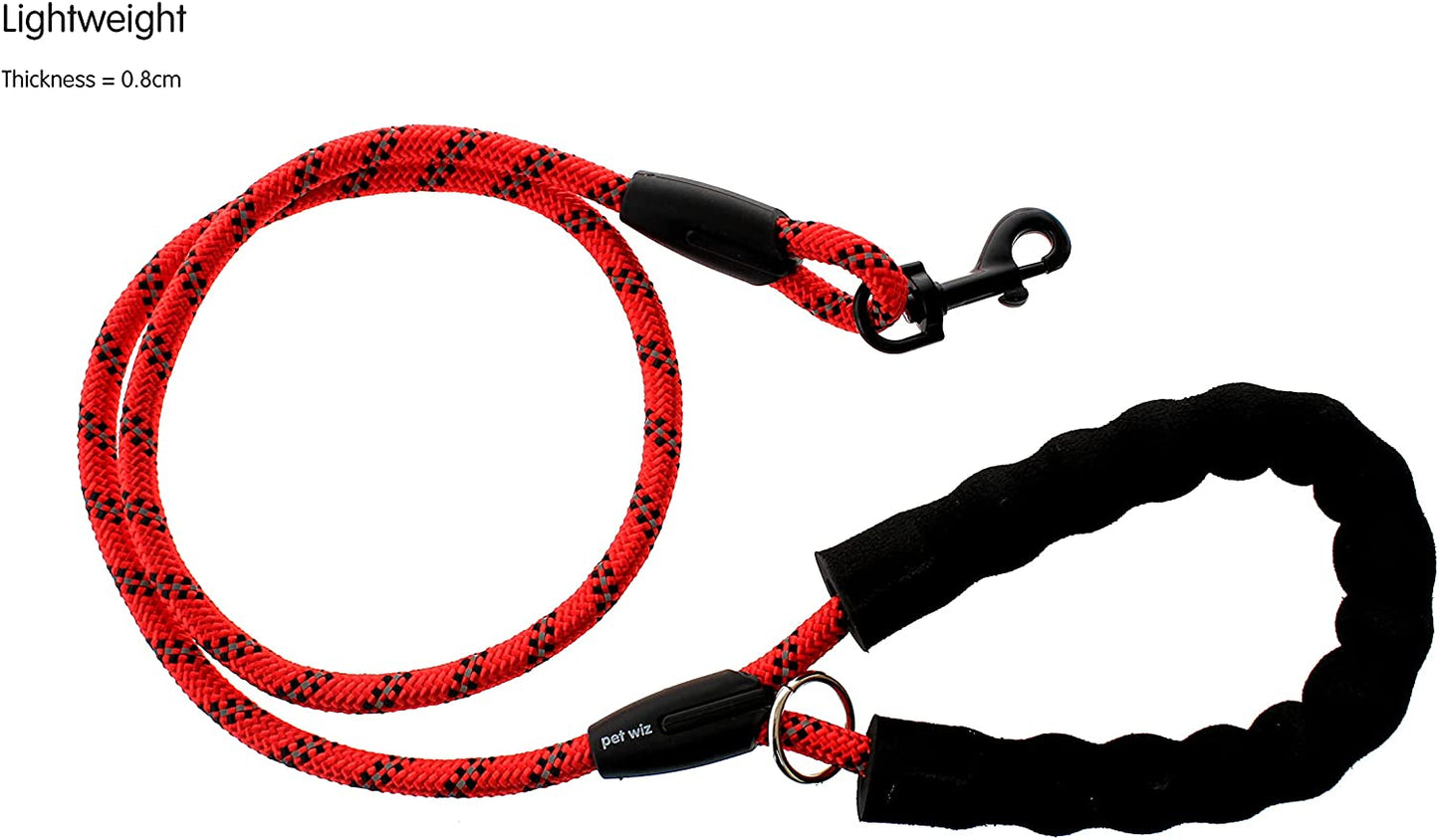 Dog Rope Lead With Reflective Stitching and Padded Handle