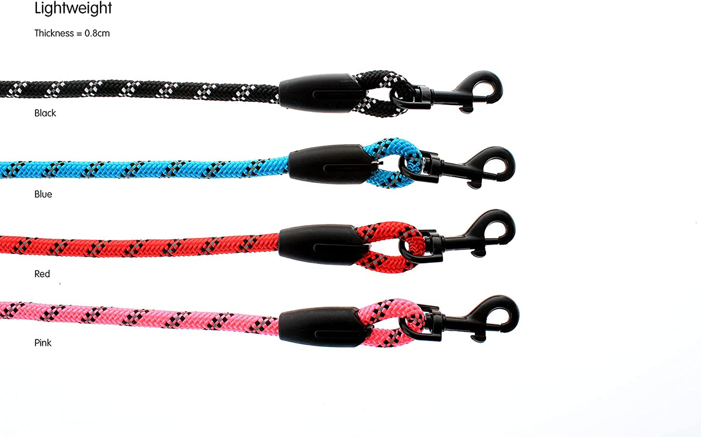 Dog Rope Lead With Reflective Stitching and Padded Handle