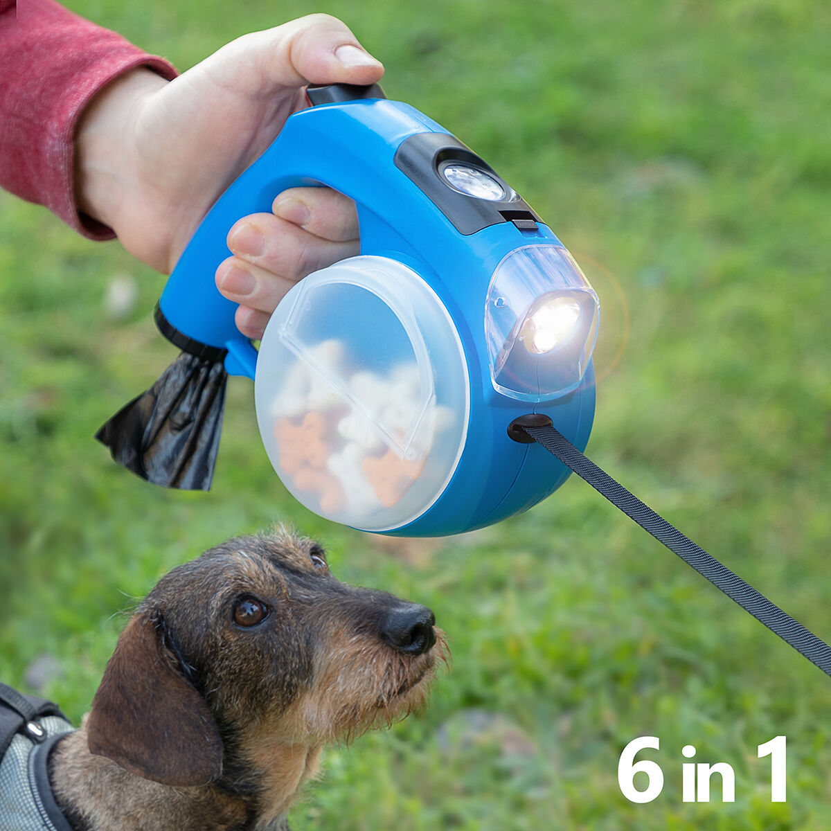 6-in-1 Retractable Dog Leash Compet InnovaGoods