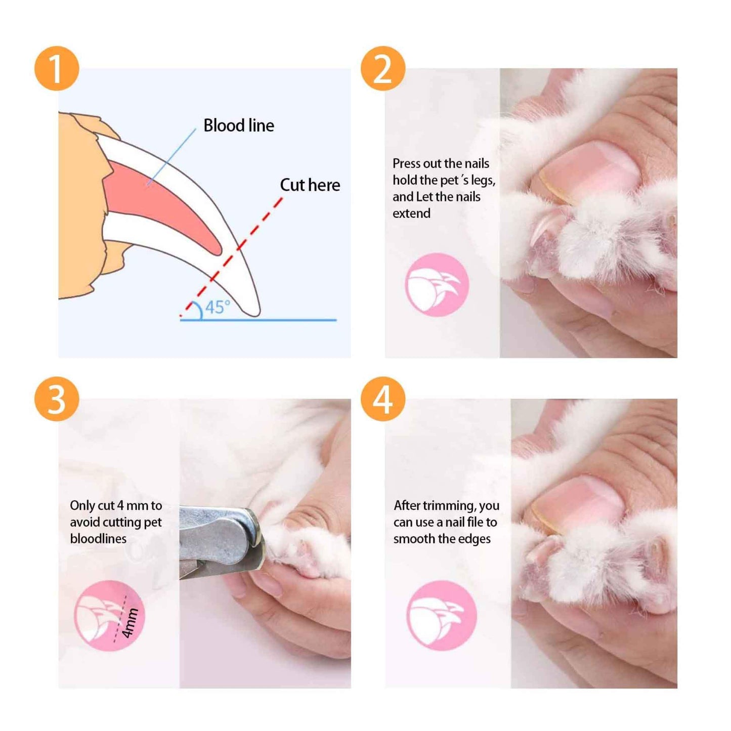 Dog Nail Trimmer Clippers Cat Pet Puppy Toenail Claw Safe Professional