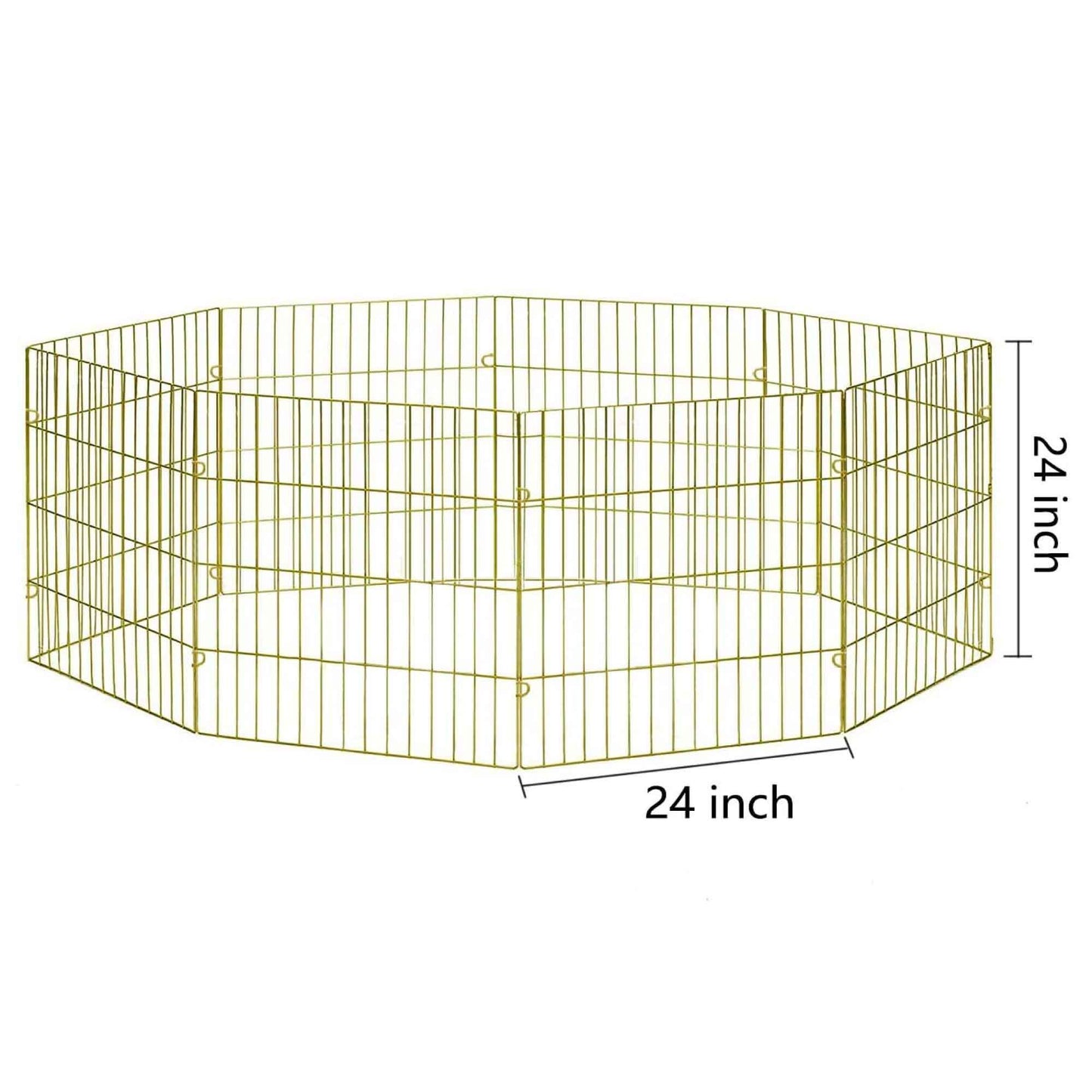 Small Pet Playpen - Dog Cat Foldable Metal Indoor Outdoor Fence -