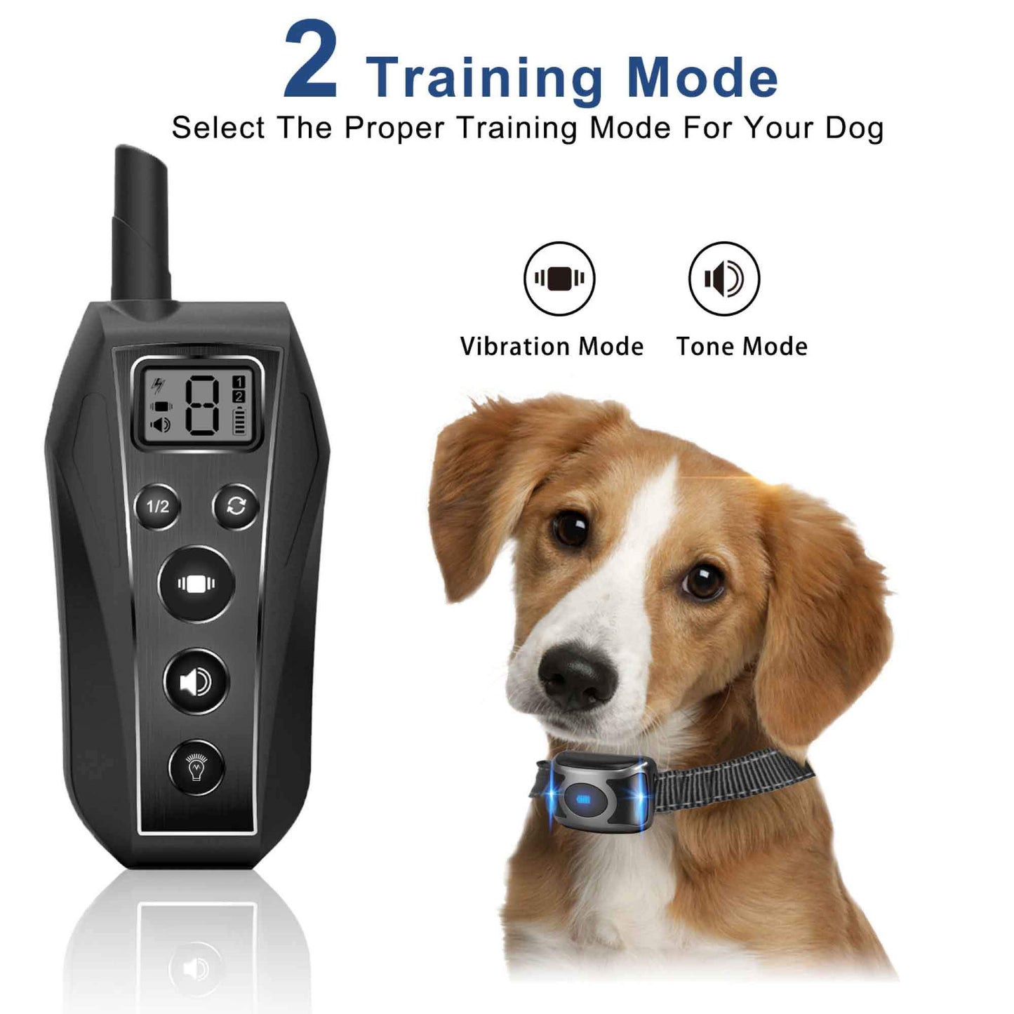 Dog Bark Collar - 1x 600m Range Receiver Vibration IPX7 Waterproof