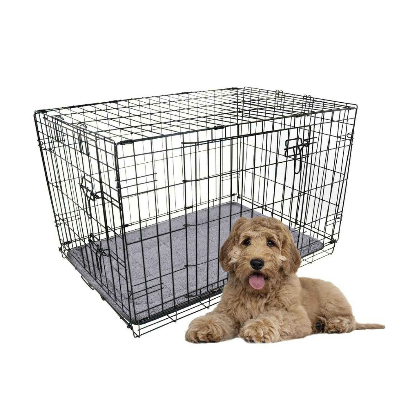 Dog Wire Crate Deluxe Bed Large Pet Puppy Portable Kennel Travel