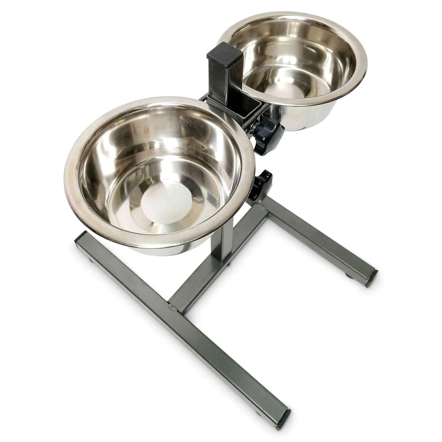 Double Raised Dog Bowl Stand 750ml Pet Cat Elevated Adjustable Food