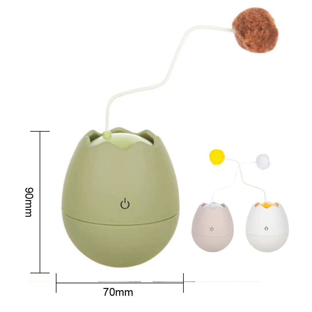 Pet Cat Interactive Eggshell Rolling Ball Toy Funny Cats Stick Training Electric Rotating Tumbler Pets Automatic Toys Ball