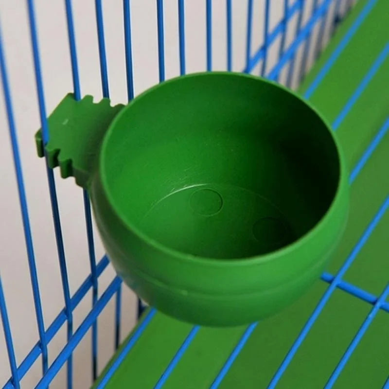 3 Pcs/set Mini Bird Parrot Food Water Bowl Feeder Plastic Pigeons Birds Cage Sand Cup Feeding Holder  Bird Feeder