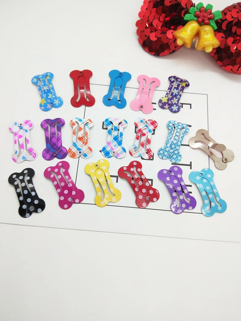 2.5CM Bone Design Dog Mini BB Hair Clip Pet Hair Accessories Teddy Yorkshire Hairpin Grooming  5pcs /lot