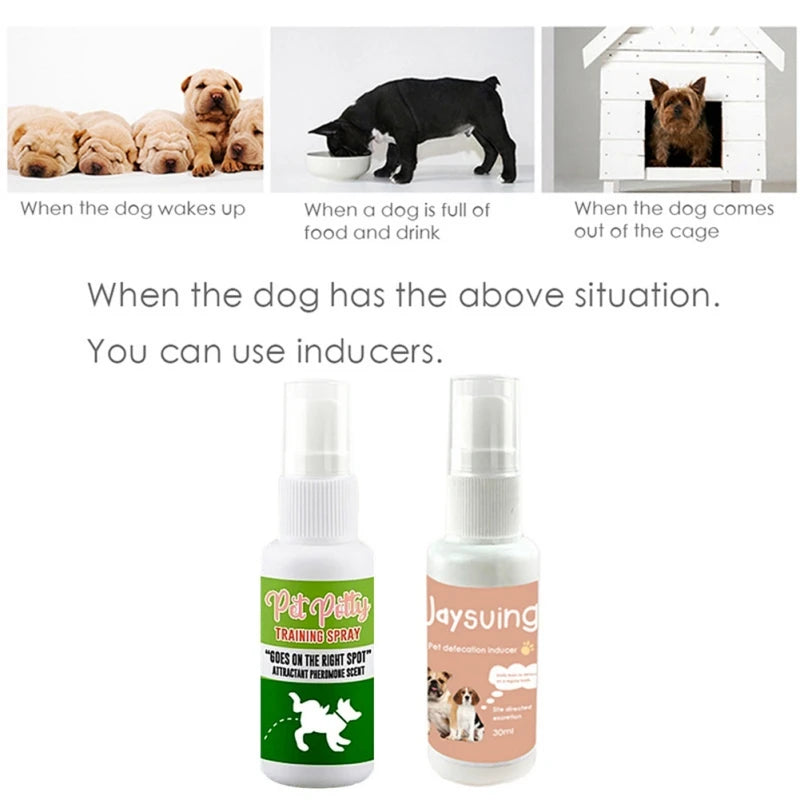 30ml Pet Toilet Training Spray Inducer Dog Props Dogs Potty Inducer Training Tool For Outdoor Puppy Pet Training Supplies