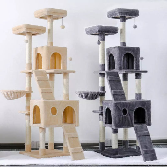 Cat's Tree Tower Condo Scratcher Home Furniture Pets House Hammock Cats Climbing Furniture Pets House Hammock Cat's Tree Tower