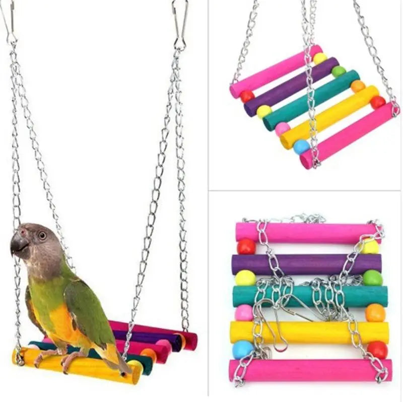 3Pcs Hanging Parrot Cage Toy Squirrel Hamster Squirrel Fashion Newest Hammock Bird Nest Swing Ladder Ferret Guinea Pig Play Toy