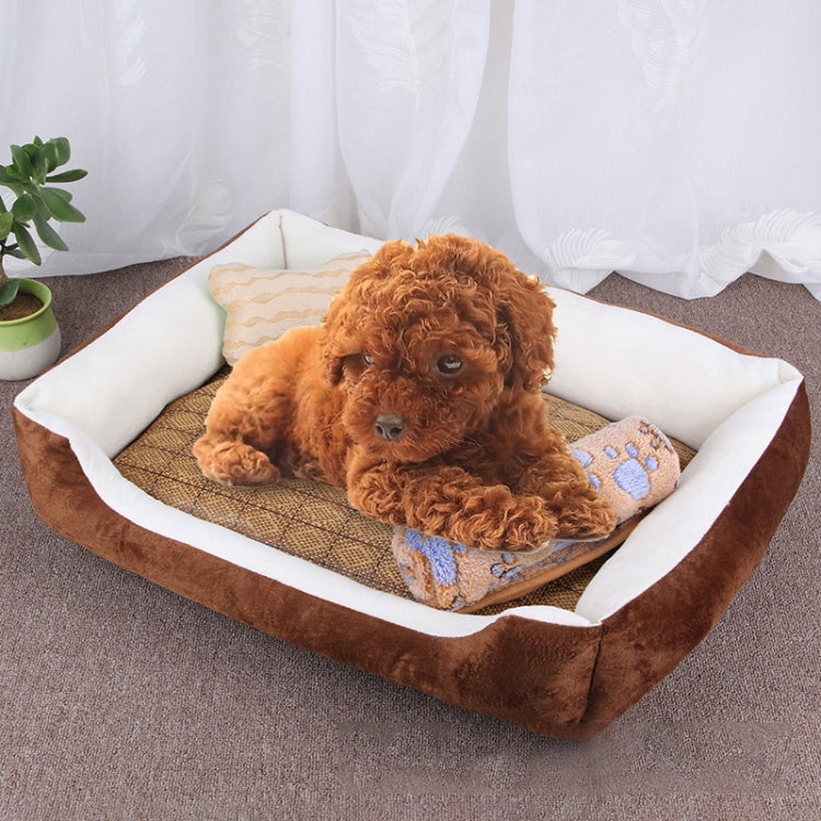 Dog Bone Pattern Big Soft Warm Kennel Pet Dog Cat Mat Blanket, with