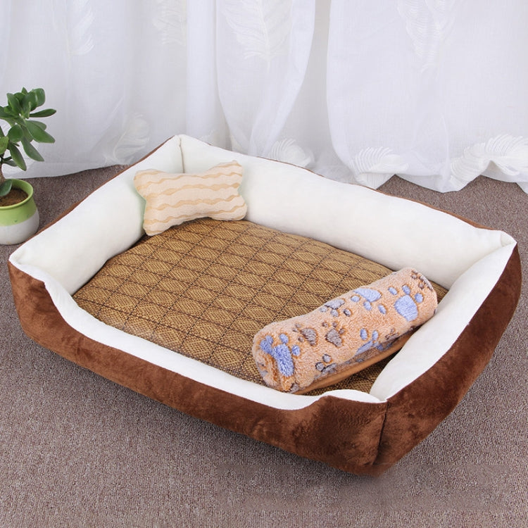 Dog Bone Pattern Big Soft Warm Kennel Pet Dog Cat Mat Blanket, with