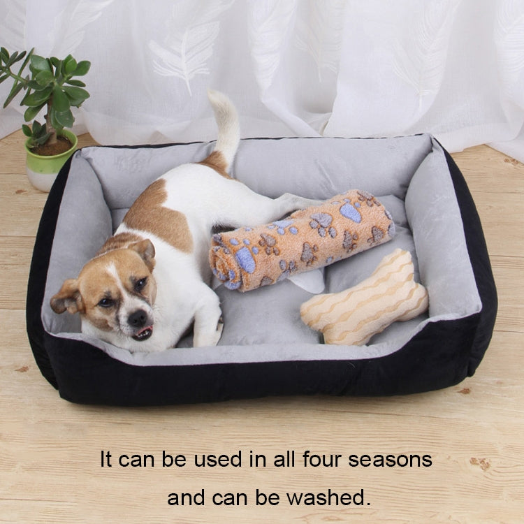 Dog Bone Pattern Big Soft Warm Kennel Pet Dog Cat Mat Blanket, with