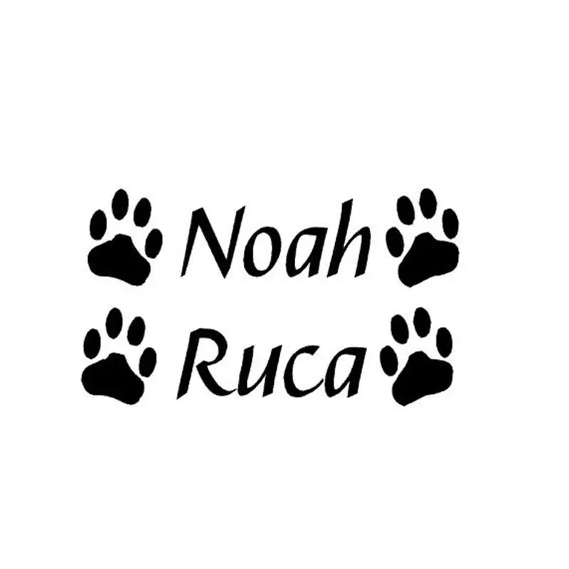 Custom Pet Dog / Cat Name Decals,Personalized Vinyl Wall Art Sticker For Food Dish Decoration