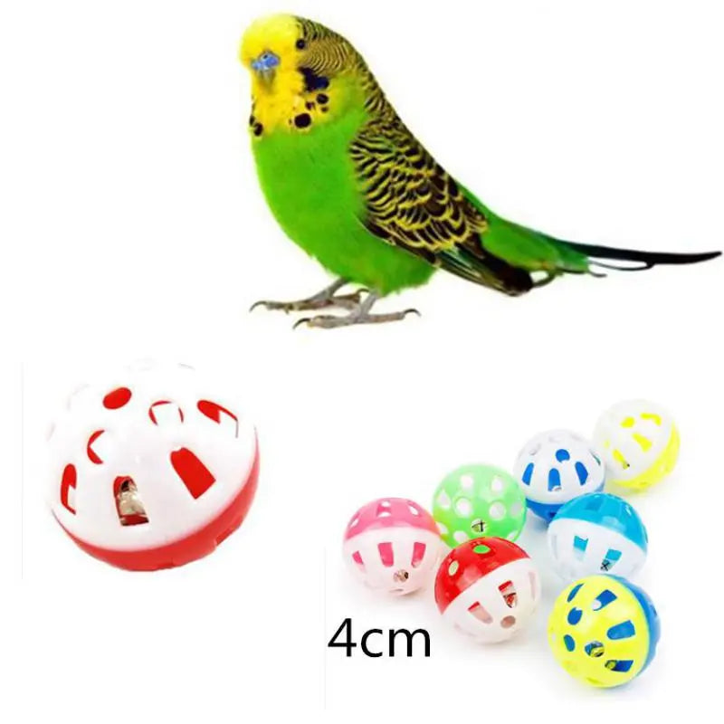 Pet Parrot Toy Bird Hollow Bell Ball For Parakeet Cockatiel Chew Fun Cage Toys 23