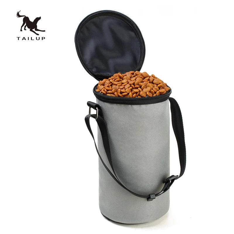 TAILUP New Collapsible Dog Travel Bowl High Quality Pet Hamster Dry Food Container Waterproof Bag