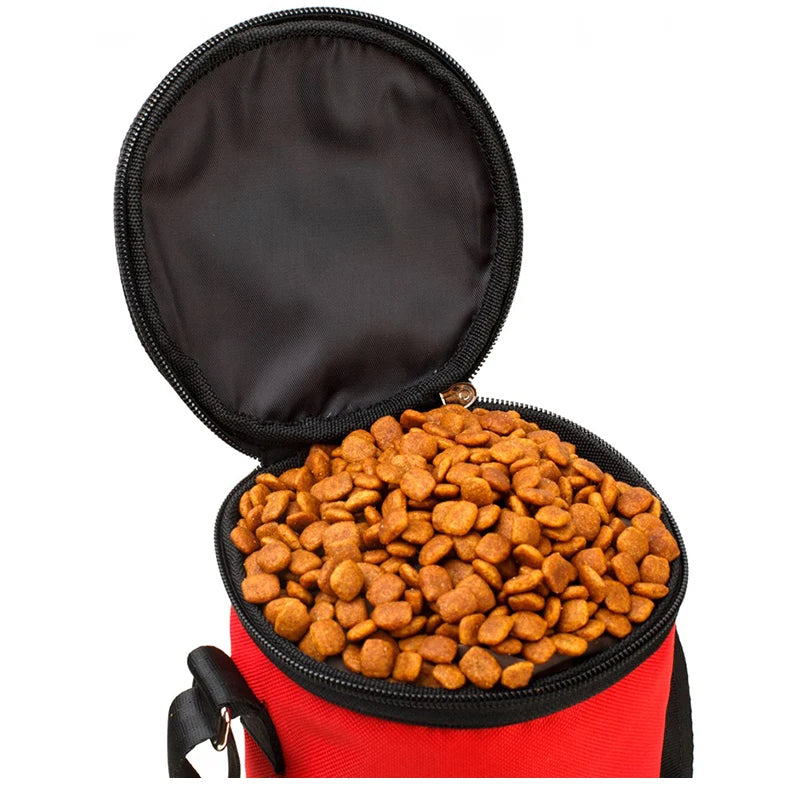 TAILUP New Collapsible Dog Travel Bowl High Quality Pet Hamster Dry Food Container Waterproof Bag