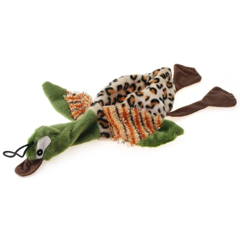 30*9cm Interesting Squeak Plush Pet Dog Toy Duck Bird Stuffing Free Puppy Interactive Cleaning Tooth Dog Chew Rope Toys