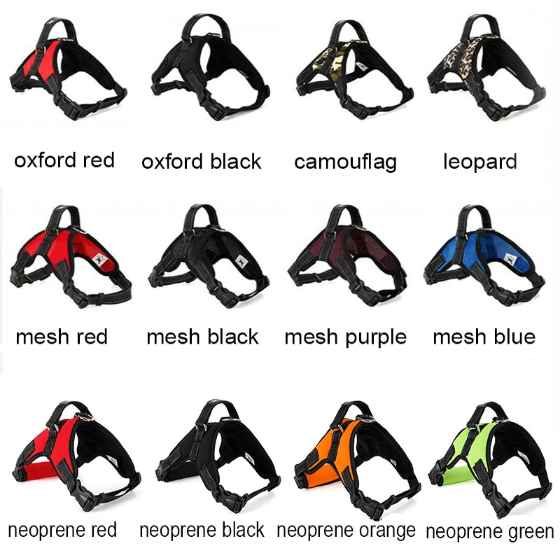 Reflective Pets Dogs Harness Dog Collar Harnesses for Big Dogs Leash Adjustable Harness for Large Small Dog Muzzle Vest Pitbull