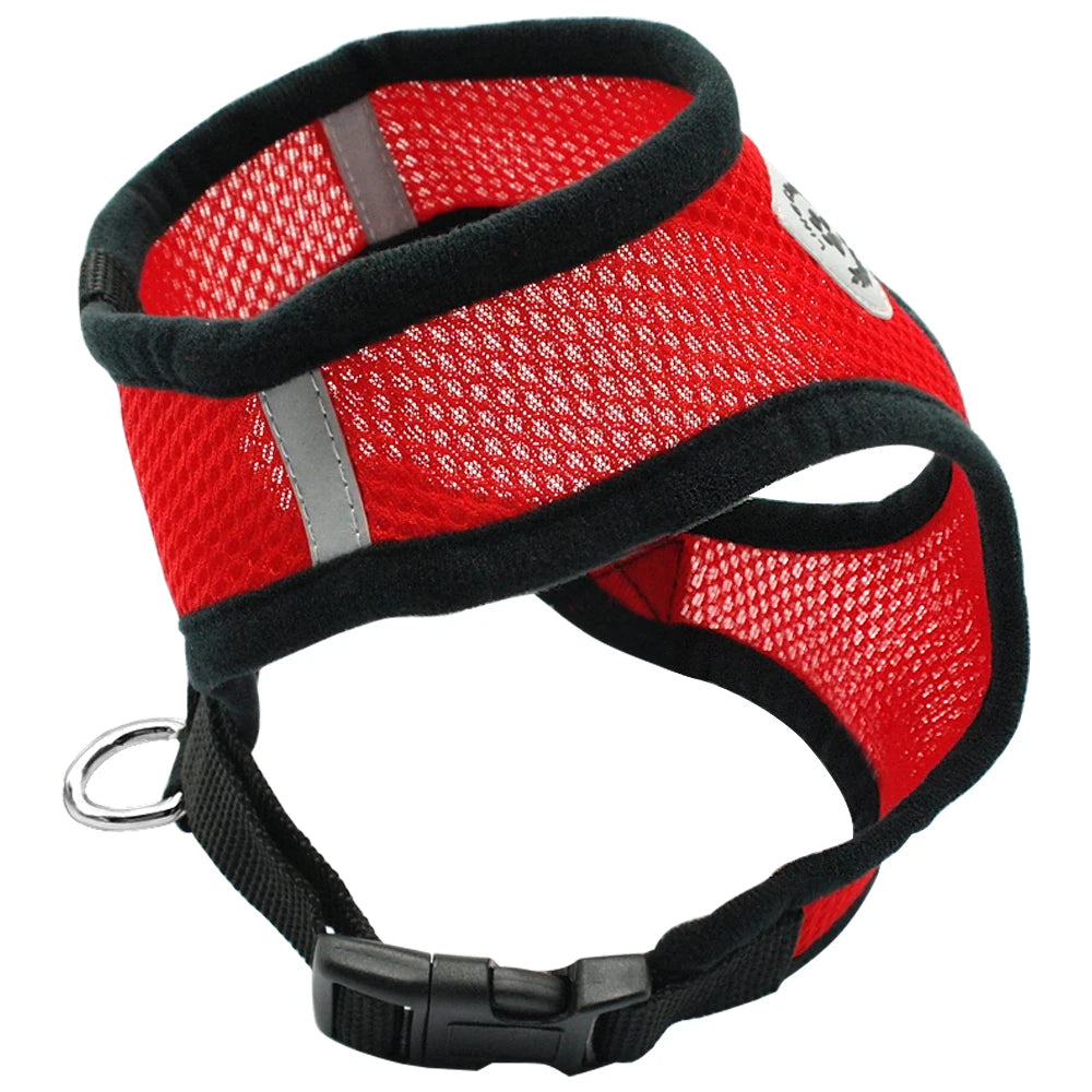 New Soft Breathable Air Nylon Mesh Puppy Dog Pet Cat Harness and Leash Set