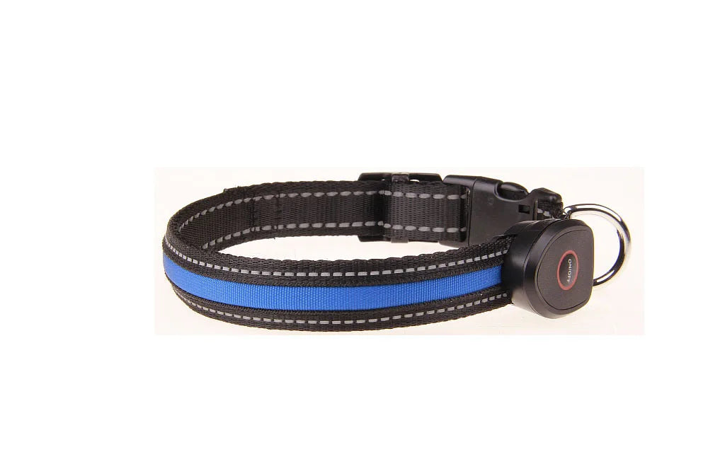 Hot Sale New LED Dog Collar USB Rechargeable For Pets Nylon Led Rechargeable Usb Adjustable Flashing Night Dog Collars Cat Neck