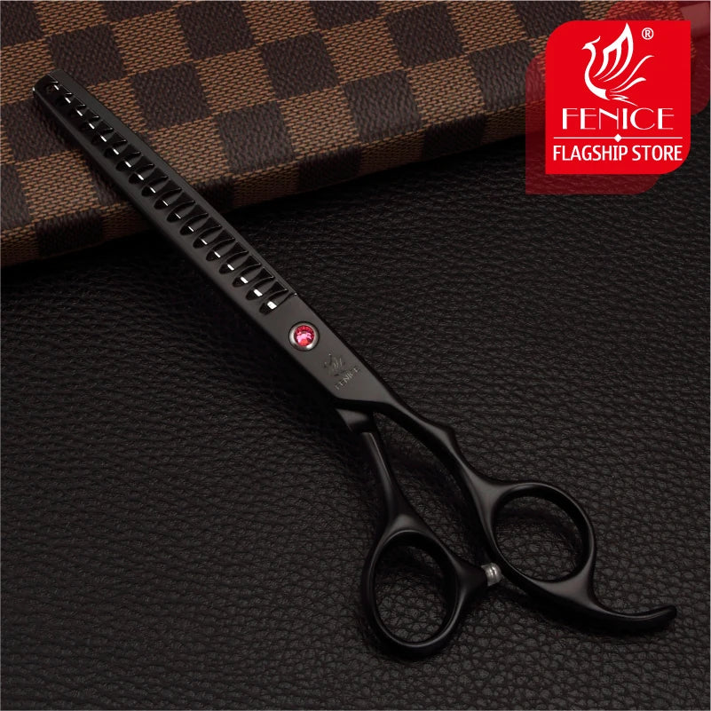 Fenice 7.0 inch 7.5 inch Stainless Steel Pet Thinning Scissors for Dog Grooming thinning rate 75%