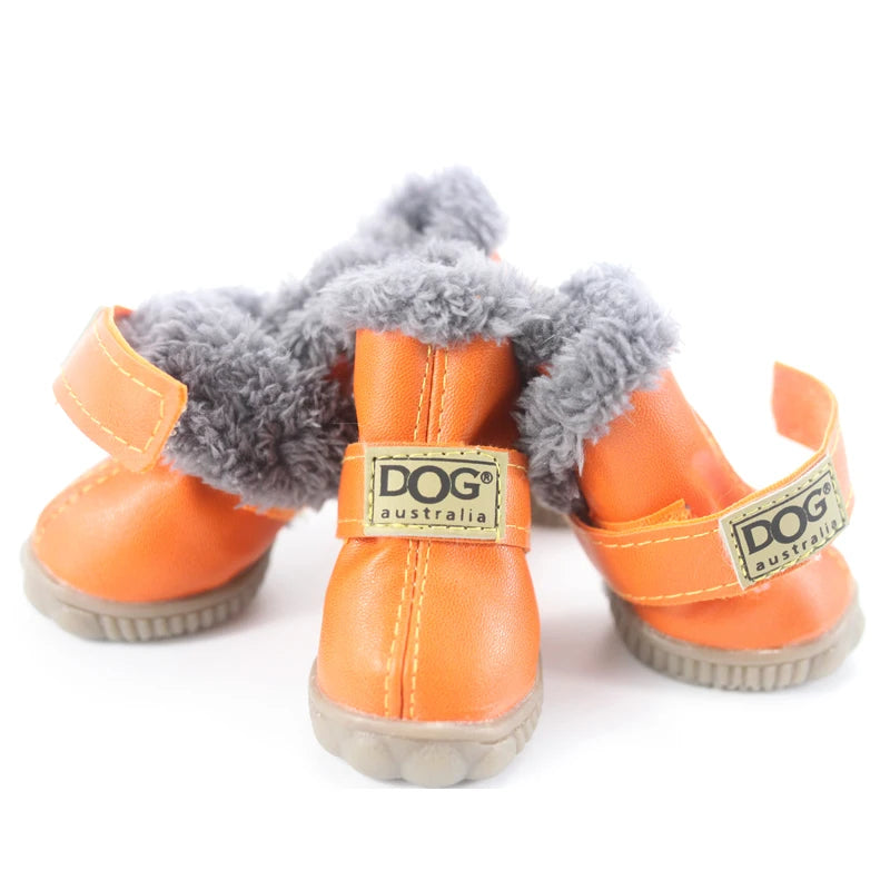 Pet Dog Shoes Winter Super Warm 4pcs/set Dog Boots Cotton Anti Slip XS XXL Shoes For Small Dogs Pet Product Chihuahua Waterproof