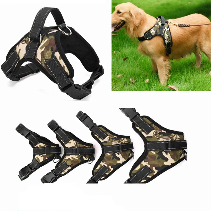 Adjustable Nylon Dog Harness Vest for Big Medium Dog Harness Large Dogs Collar Quick Release Small Pets Supplies Pet Accessories