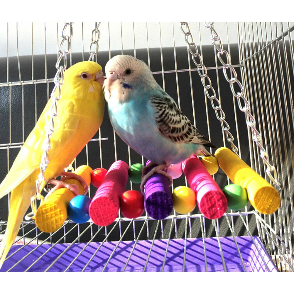 Birds Toy Pet Bird Parrot Parakeet Budgie Cockatiel Cage Bird Toys HangingToy Brinquedo Hammock Swing Toy