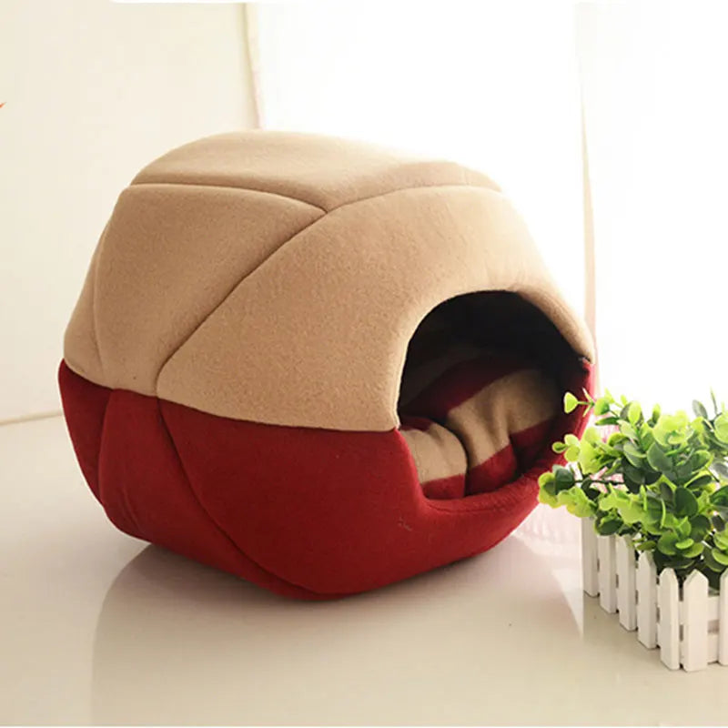 2 Uses Foldable Soft Warm Pet Cat Bed Dog Bed For Dogs Cave Puppy Sleeping Mat Pad Nest Blanket Pet Beds For Cats Bed House Cat