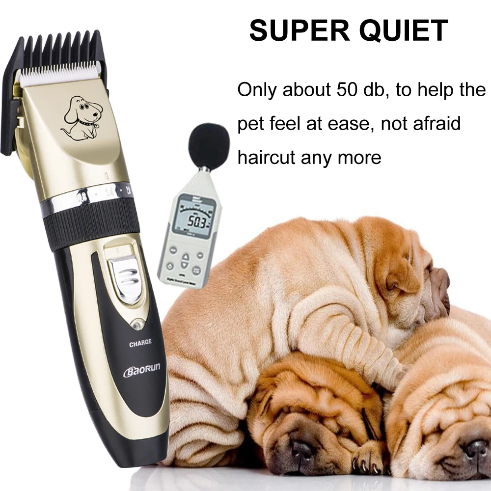 Professional Electrical Rechargeable Pet Cat Dog Hair Trimmer Dog Hair Clipper Grooming Shaver Set Pets Haircut Machine