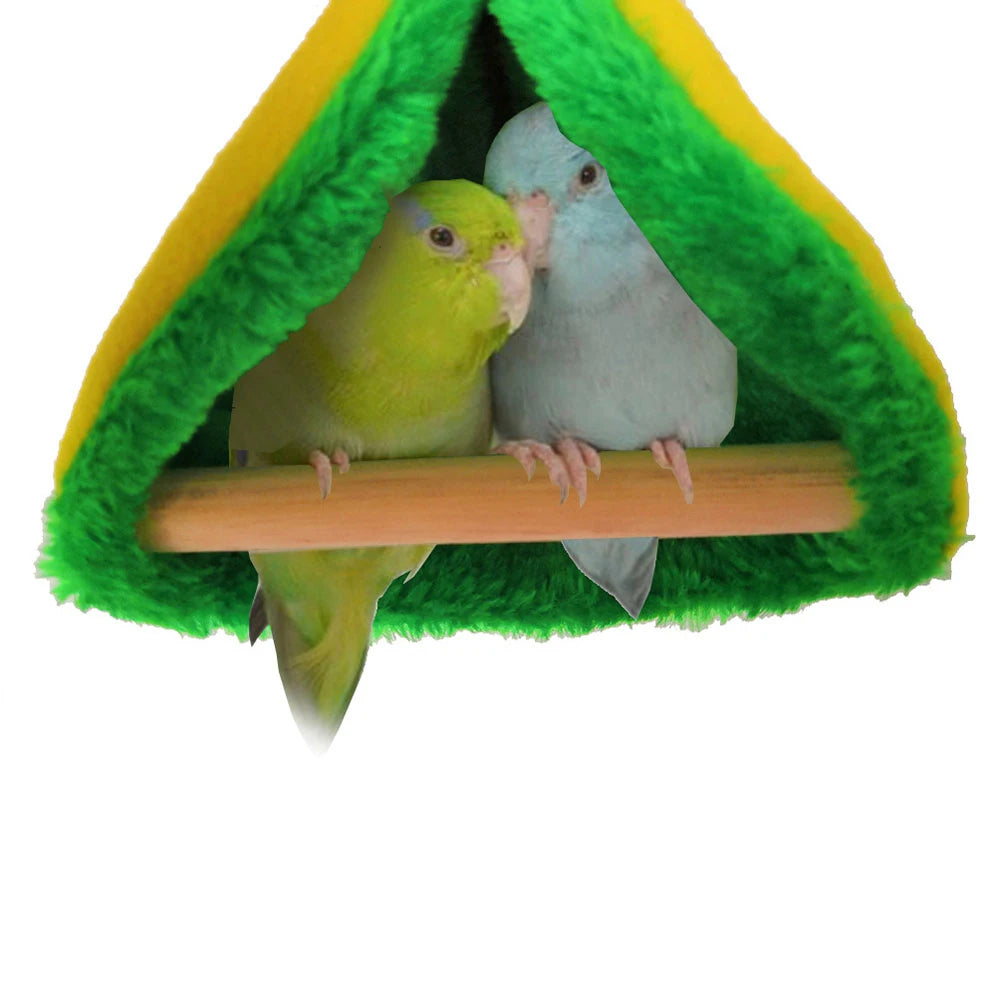 Square Bird Parrot Nest Soft Plush Bird Parrot Hammock Warm Hanging Bed For Pet Cave Cage Hut Tent Toy House for Small Animals