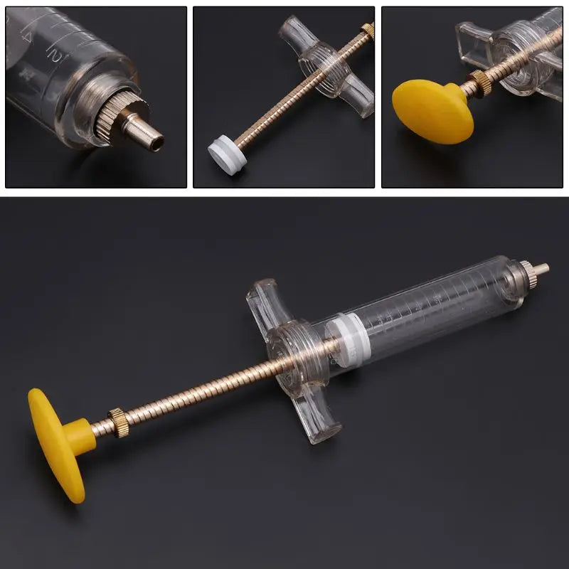 10/20ml Parrot Chick Feeder Copper Head Syringe Hose Birds Feeding Syringe Injector Supplies Bird Feeders C42