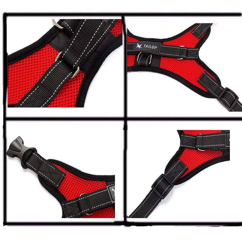 TAILUP Reflective Pet Dog Harness Padded Soft Comfort Dog Collar