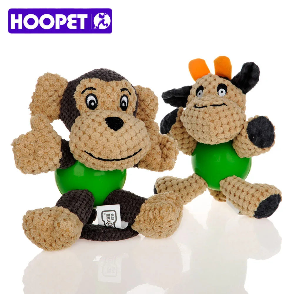 HOOPET Pet Dog Toys for Dogs Puppy Toy for Large Dogs Plush Squeak Interactive Dog Ball Supply