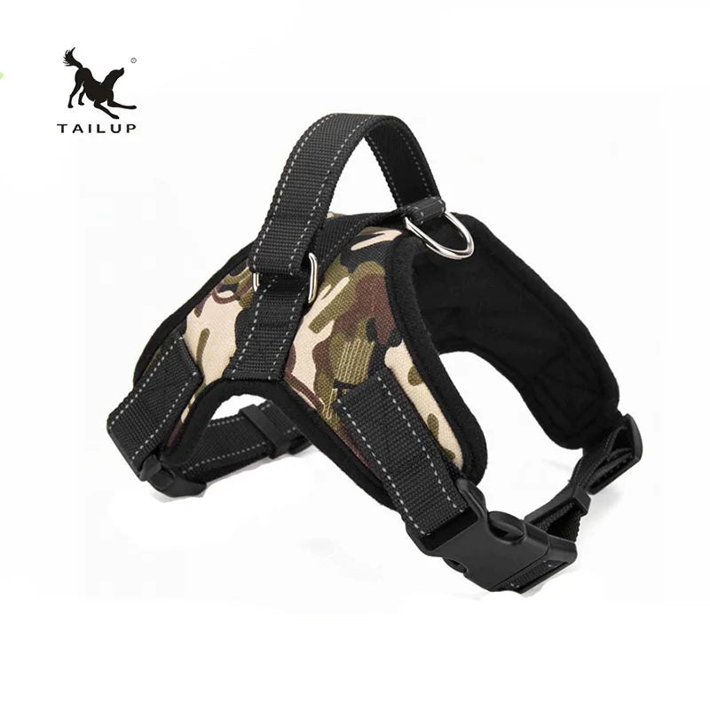 TAILUP Service Dog Leads For Walking Reflective Strap Pitbull Easy Work Dog Harness S/M/L/XL