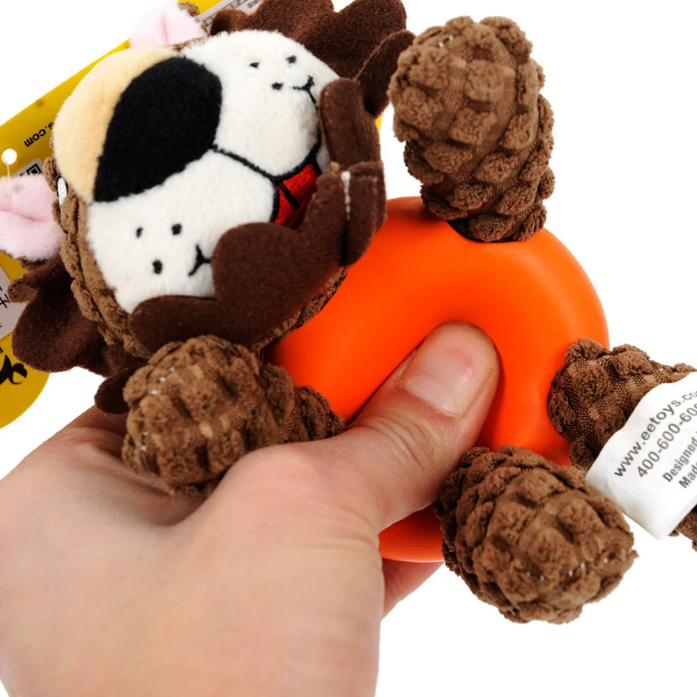 HOOPET Pet Dog Toys for Dogs Puppy Toy for Large Dogs Plush Squeak Interactive Dog Ball Supply