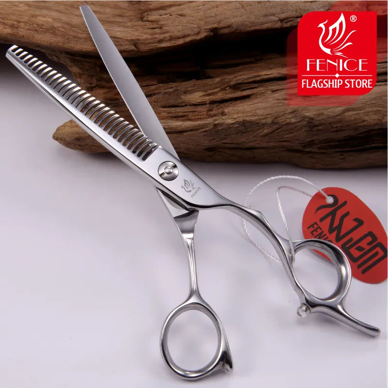 Fenice Professional Japan 440c 6.5 inch pet dog grooming thinning scissors toothed blade shears thinning rate about 35%