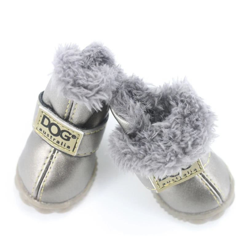 Pet Dog Shoes Winter Super Warm 4pcs/set Dog Boots Cotton Anti Slip XS XXL Shoes For Small Dogs Pet Product Chihuahua Waterproof