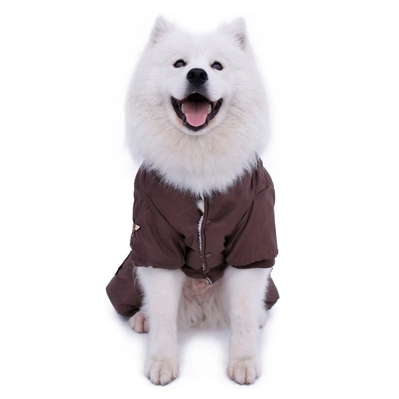 Hot Winter Warm Thick For Large Small Dog Pet Clothes Padded Hoodie Jumpsuit Pants Apparel XS-5XL Hot New Arrival  Free Shipping