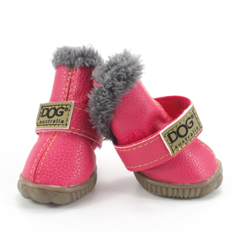 Pet Dog Shoes Winter Super Warm 4pcs/set Dog Boots Cotton Anti Slip XS XXL Shoes For Small Dogs Pet Product Chihuahua Waterproof