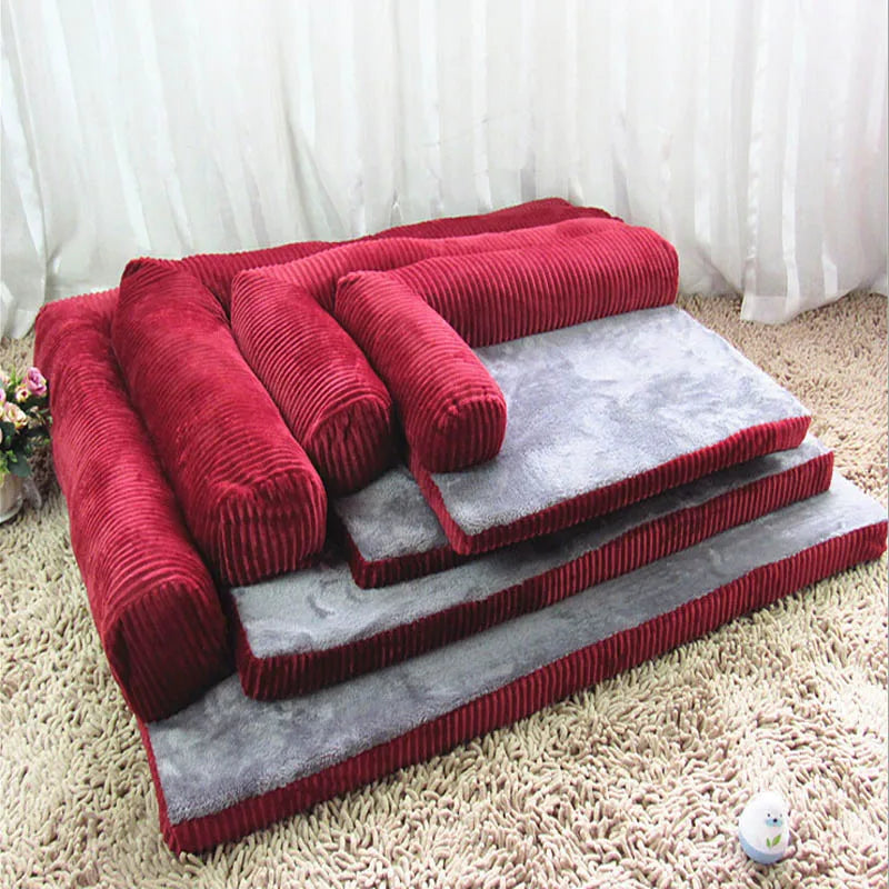 Luxury Large Dog Bed Sofa Dog Cat Pet Cushion For Big Dogs Washable Nest Cat Litter Teddy Puppy Mat Kennel Pet House S M L XL