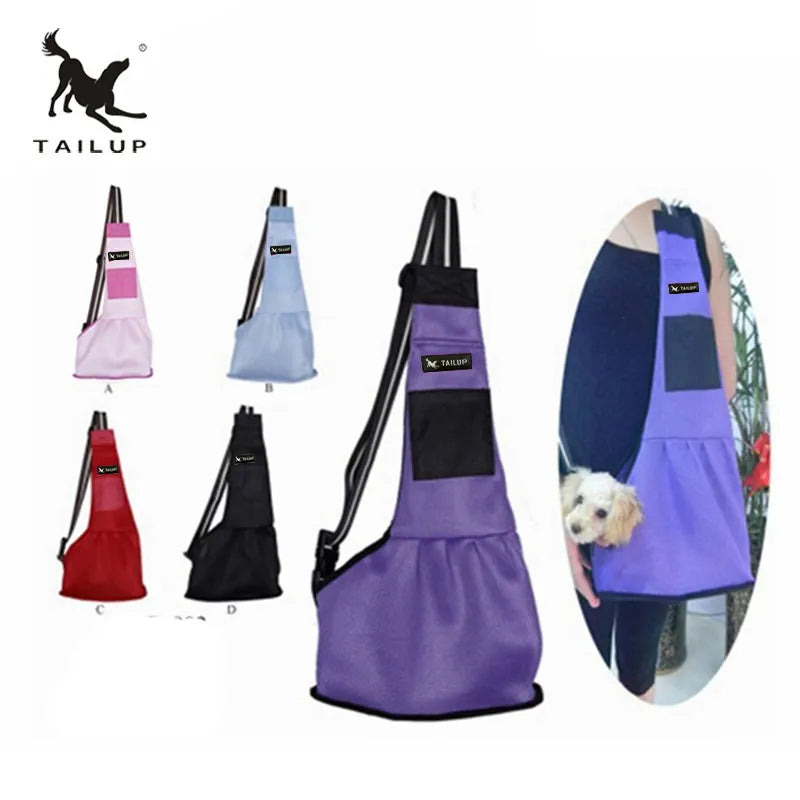 TAILUP Pet Dog Carrying Bag Mesh Cloth Puppy Chihuahua Yorkies Small Cat Slings Backpack