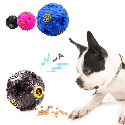 Pet Dog Squeaker Missing food Ball Squeak Puppy Big Dog Puzzle Training Toys for Dogs French Bulldog Pug Balls Pets Accessories