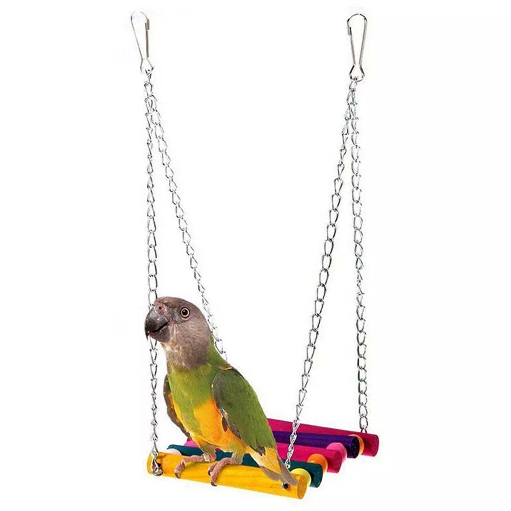 Birds Toy Pet Bird Parrot Parakeet Budgie Cockatiel Cage Bird Toys HangingToy Brinquedo Hammock Swing Toy