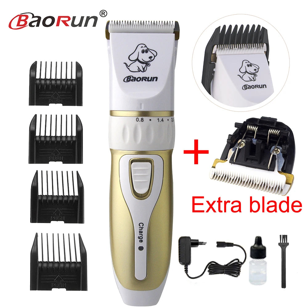 Professional Electrical Rechargeable Pet Cat Dog Hair Trimmer Dog Hair Clipper Grooming Shaver Set Pets Haircut Machine