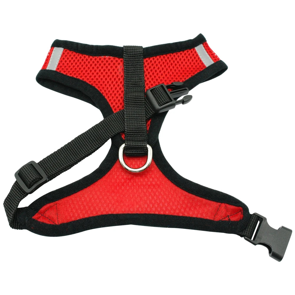 New Soft Breathable Air Nylon Mesh Puppy Dog Pet Cat Harness and Leash Set